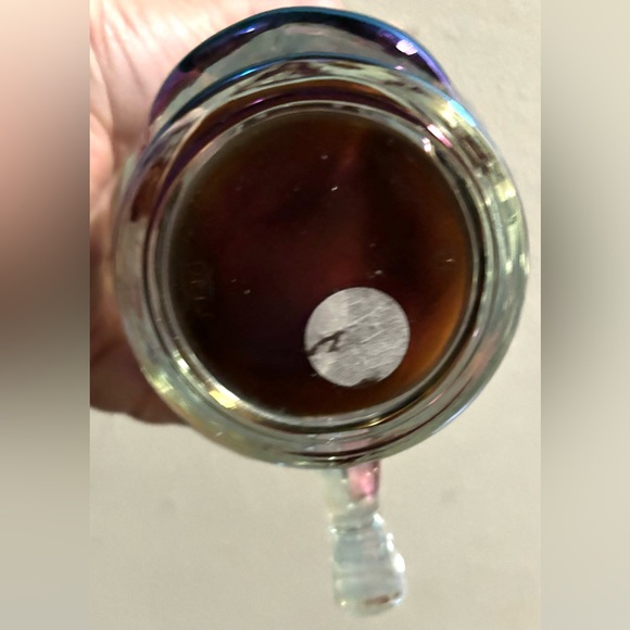 Glass Skeleton Handle Cup.Iridescent,Color,Bones Handle,Great Weight to it! - Picture 7 of 7